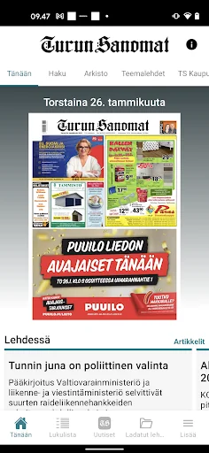 Turun Sanomat näköislehti