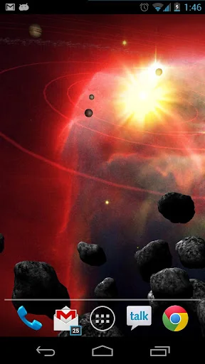 Asteroid Belt Live Wallpaper screenshot 2