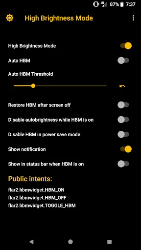 High Brightness Mode