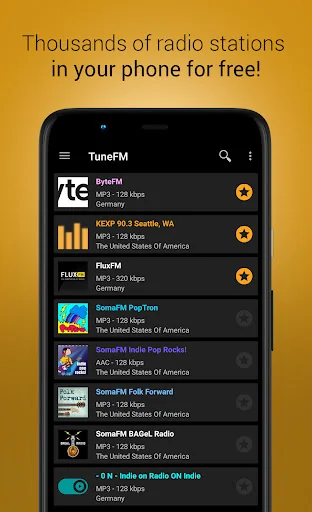 Internet Radio Player - TuneFm screenshot 2