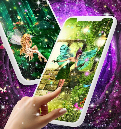 Forest fairy magical wallpaper screenshot 1