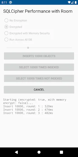 SQLCipher Performance