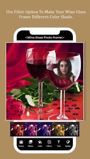Wine Glass Photo Frame screenshot 3