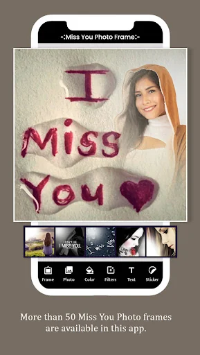 Miss You Photo Frame screenshot 2