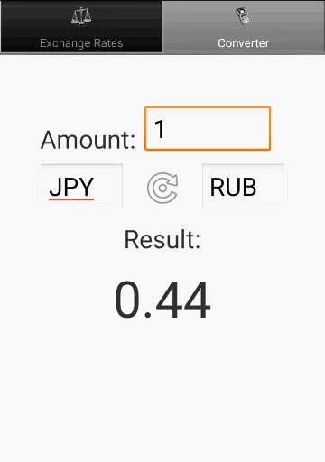 Exchange rate. All currencies screenshot 2