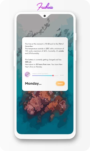 Fuchsia KWGT - Gradient Based  screenshot 1