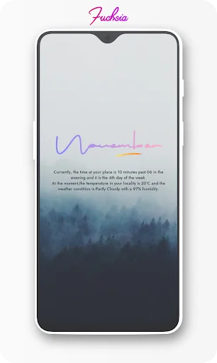 Fuchsia KWGT - Gradient Based  screenshot 2