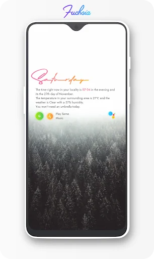 Fuchsia KWGT - Gradient Based  screenshot 4