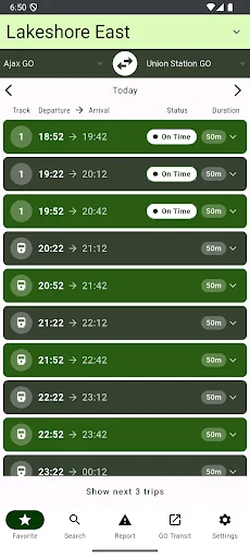 GO Train Schedules and Claims screenshot 1