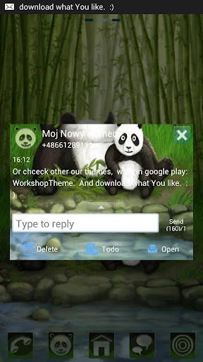 Panda Theme GO SMS Pro screenshot 4