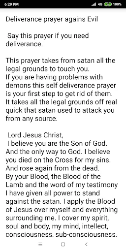 Deliverance prayer from evil