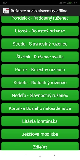 Ruženec audio slovensky