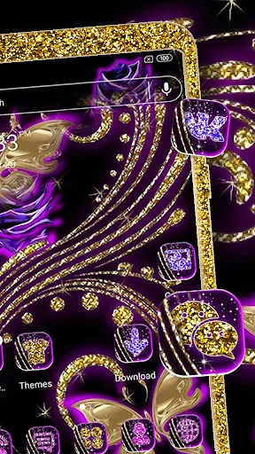 Golden Purple Butterfly Theme