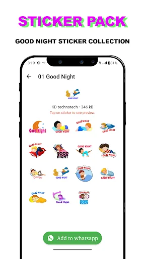 GoodNight Sticker For Whatsapp screenshot 4