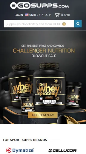 GoSupps.com screenshot 1