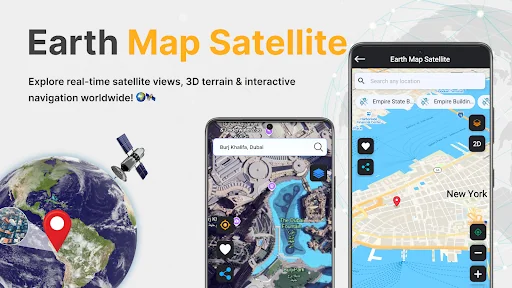 Earth Map Satellite: View