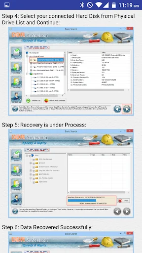 Hard Disk Data Recovery Help screenshot 4