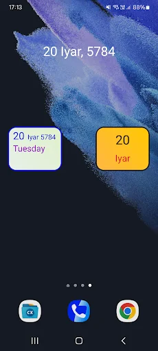 Hebrew Date Widget