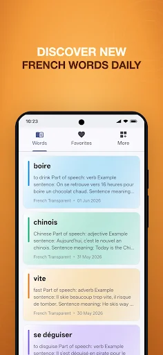 French Word of the Day - Vocab screenshot 1