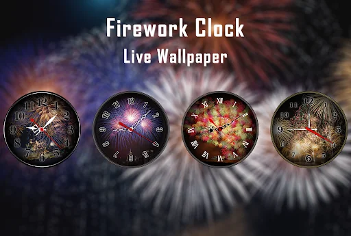 Firework Clock Live Wallpaper