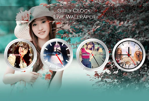 Girly Clock Live Wallpaper