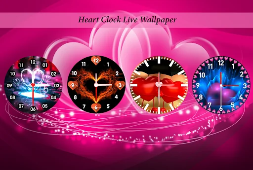 Heart Clock Live Wallpaper