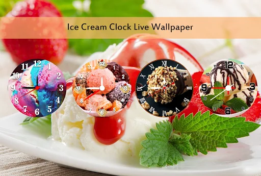 Ice cream Clock Live Wallpaper