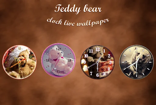 Teddy Bear Clock Wallpaper