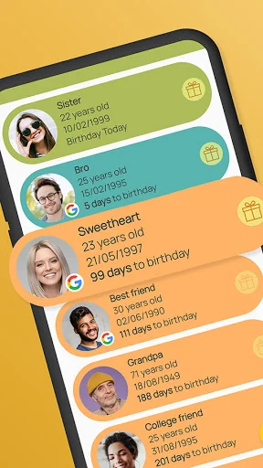 Upcoming Birthday Countdown screenshot 1