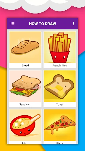 How to draw cute food by steps screenshot 3