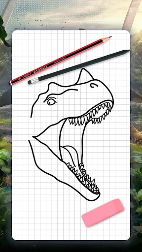 How to draw dinosaurs by steps