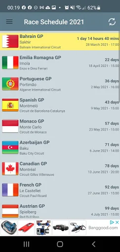 NextRace Countdown Widget 2026 screenshot 2