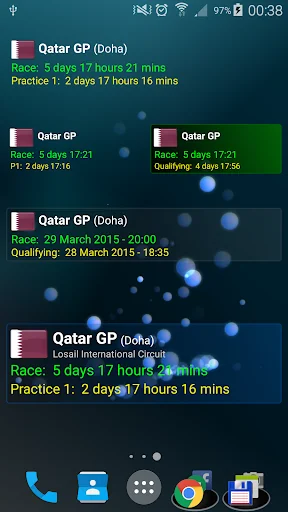 Motoracing Countdown Widget