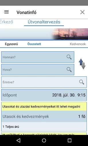 Vonatinfó