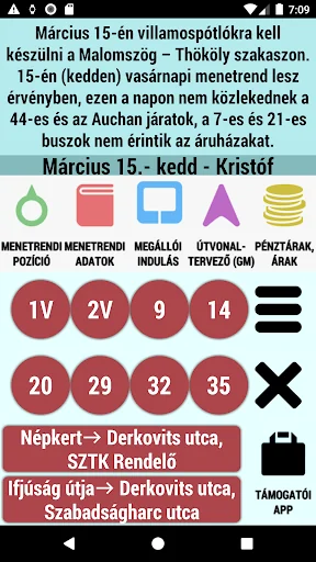 Miskolc  menetrend