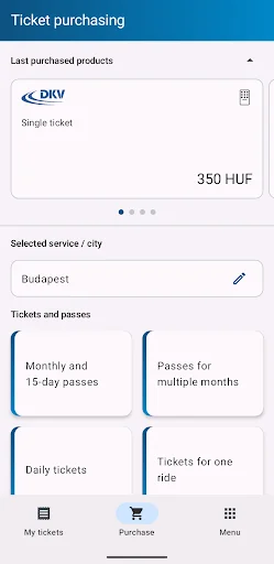Mobiljegy for public transport