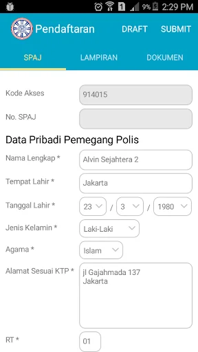 CAR Mobile SPAJ screenshot 3