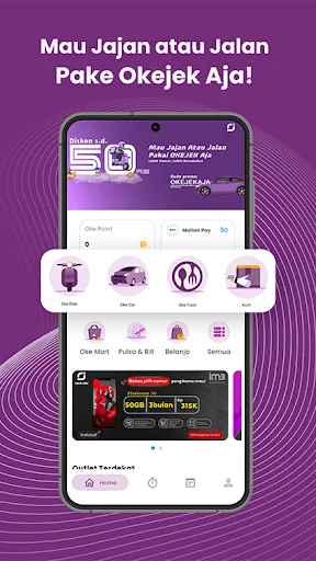 OKEJEK Transportasi & Makanan screenshot 1