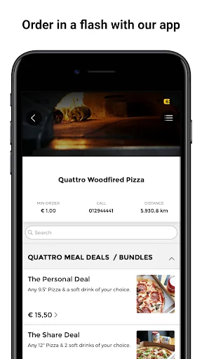 Quattro Wood Fired Pizza App