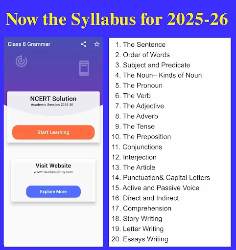 Class 8 English Grammar Book