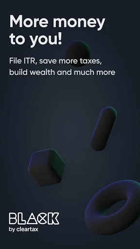 Income Tax Filing, ITR - Black screenshot 1