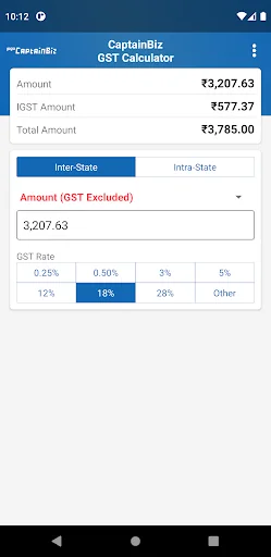 CaptainBiz GST Calculator