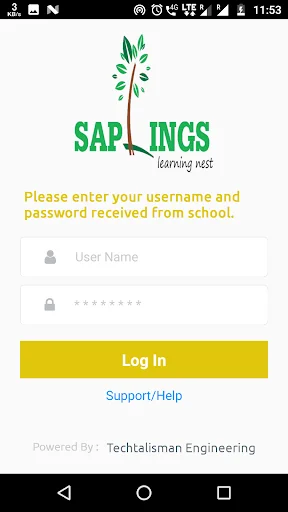 Saplings Parent App