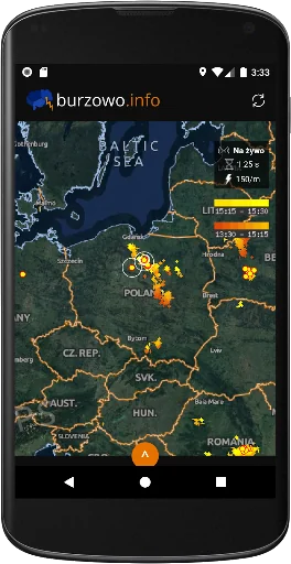 Burzowo.info - Lightning map
