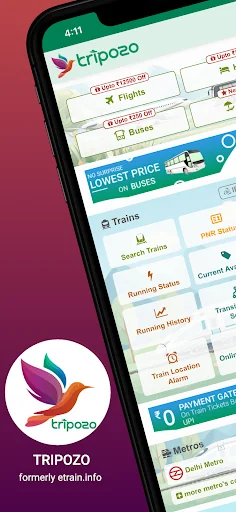 Tripozo: Train Flight & Travel
