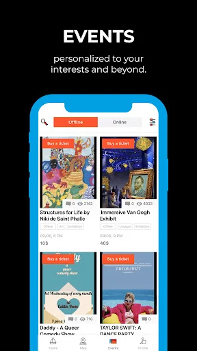Kaver: unique events, places screenshot 2