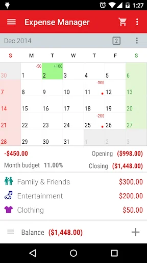 Expense Manager: budget, money