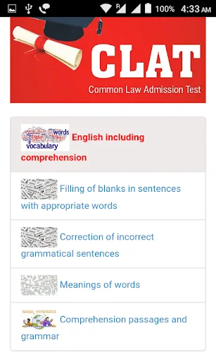 CLAT LAW exam preparation app