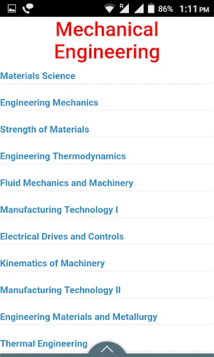 Mechanical Engineering Study