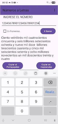 Números a letras